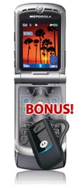 Motorola RAZR V3 Grey with myFaves. Click for special deal.